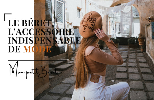 béret la vie est belle portée par une fille aux cheveux longs blond foncé