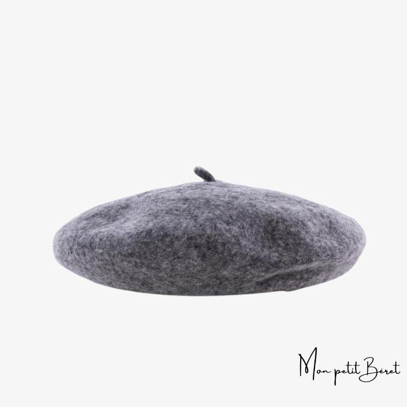 béret pour femme en cachemire de couleur grise