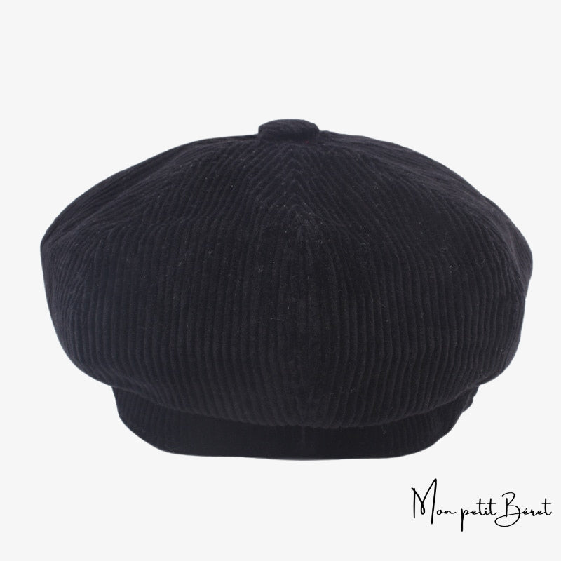 casquette gavroche pour femme en velours face arrière