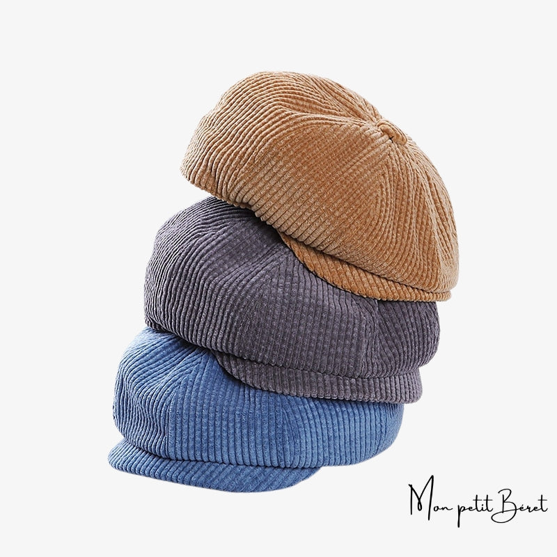 NLAND Béret Français Pour Enfant - Bonnet Chaud Artiste Fleurs Pour Fille Automne Hiver